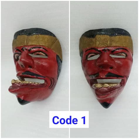 Topeng Antik / Topeng kayu kuno / TP16 - balustradellc