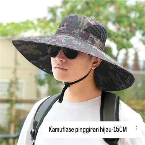 Topi Masker / Topi Anti Matahari / Topi Bucket Rimba / Rimba Hat / Topi ... - balustradellc