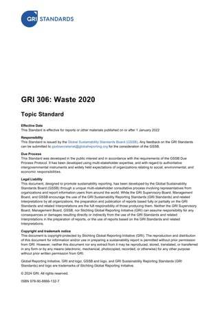 Topic Standard for Waste (GRI 306) - Global Reporting Initiative - raincitystudios.com