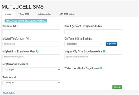 TOPLU SMS SİSTEMİ Mutlucell.