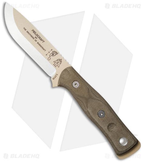 TOPS BOB Fieldcraft Knife Tan Micarta + 2 Tone - Blade HQ