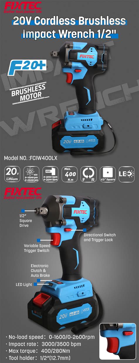 Topwire 20V Cordless Brushless Impact Wrench Industrial DIY High … - balustradellc