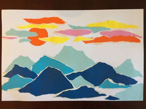 Torn paper artwork - Paper tearing art - Easy abstract ... - muktibox.com