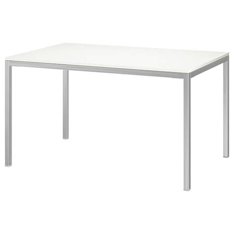 TORSBY Table, chrome plated/high gloss white, 135x85 cm (531