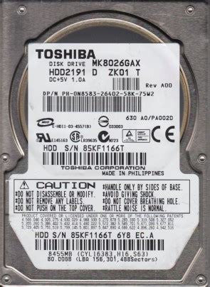 TOSHIBA MK8026GAX USER MANUAL Pdf Download.