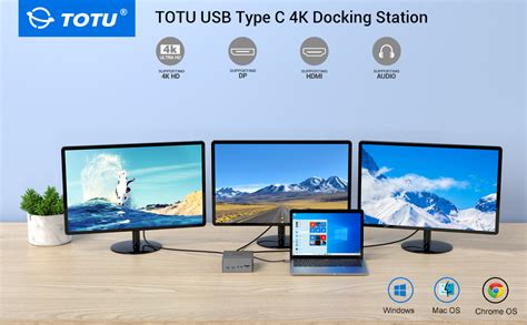 TOTU USB-C Triple Display Docking Station With Charging ... - Amazon - balustradellc