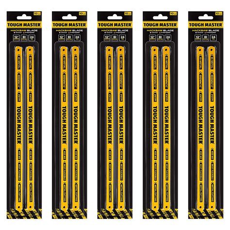 TOUGH MASTER Hacksaw Blades 24 TPI Bi-Metal Blades for 300mm Hacksaw ... - balustradellc