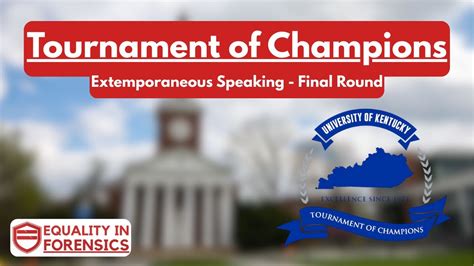 Tournament of Champions Extemporaneous Speaking Final Round - balustradellc