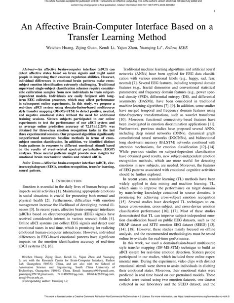 Toward the Construction of Affective Brain-Computer Interface: A ... - coolestguyplanet.net