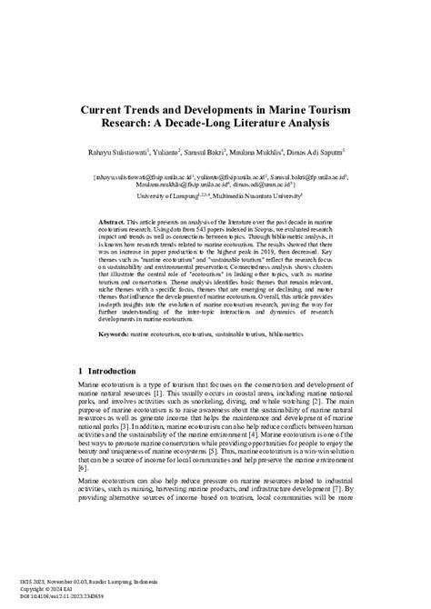 Towards a new body of marine tourism research: A scoping literature ... - raincitystudios.com