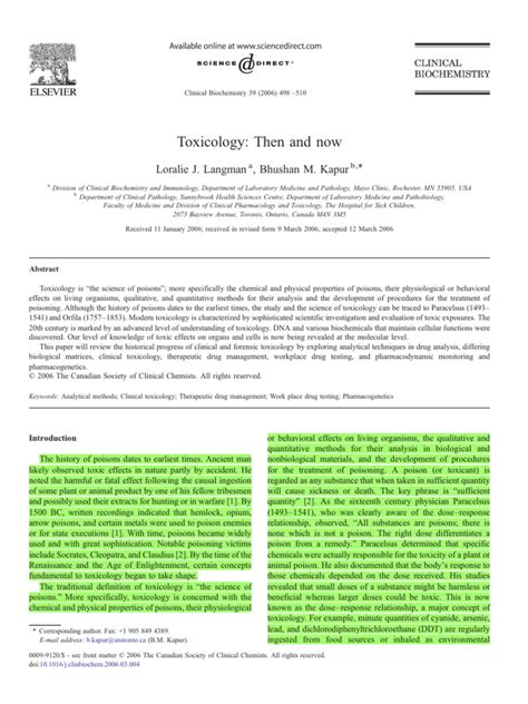 Toxicology: Then and now - ScienceDirect - wintechmobiles.com