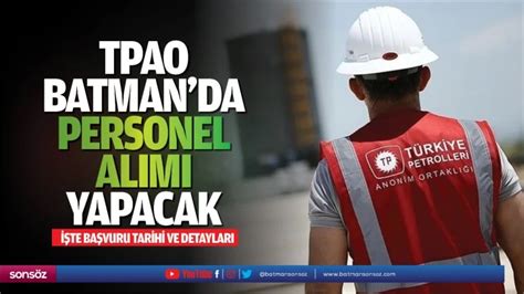 TPAO Batman Daimi İşçi Alım İlanı . 