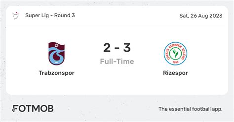 Trabzonspor vs Rizespor Live Scores | Livescore TR - balustradellc
