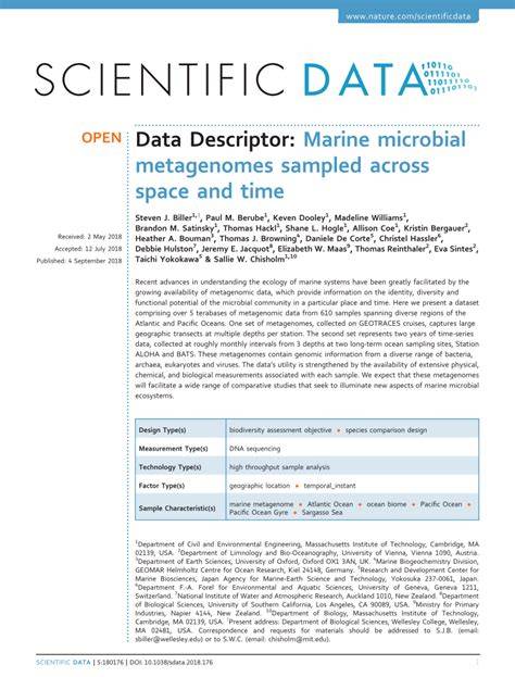 Tracking Marine Microbial Populations Across Space and Time with ... - raincitystudios.com
