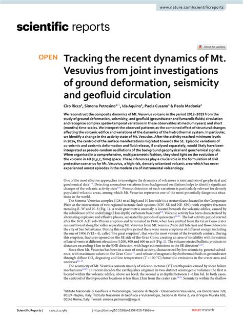 Tracking the recent dynamics of Mt. Vesuvius from joint ... - Nature - wintechmobiles.com
