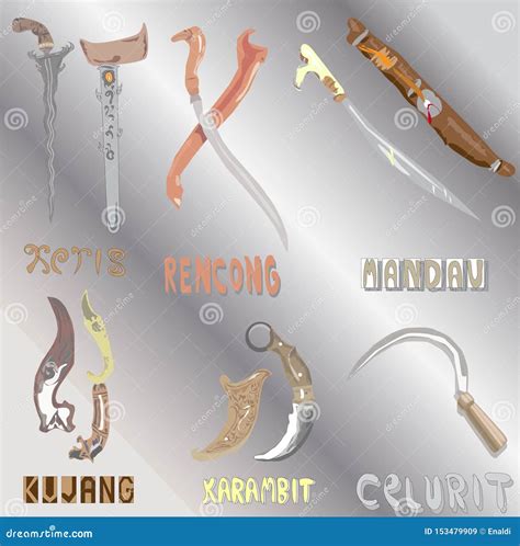 Traditional Indonesian Weapons royalty-free images - balustradellc