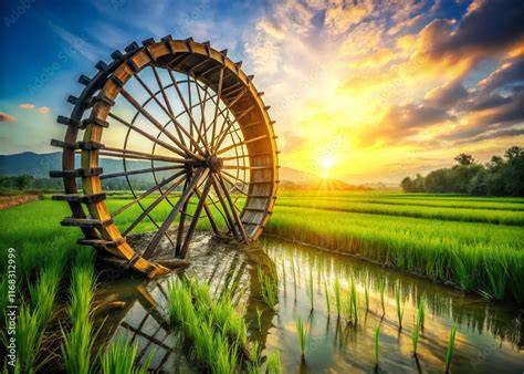 Traditional Water Wheel Irrigation System - raincitystudios.com