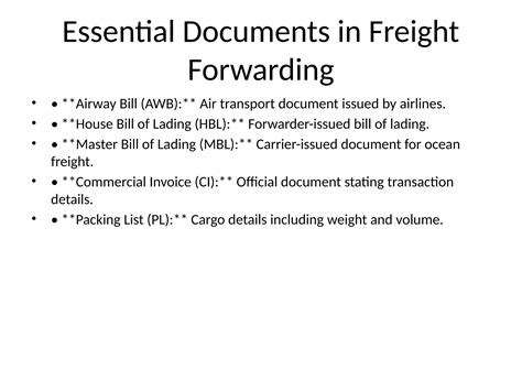 TRAINING GUIDE ON FREIGHT FORWARDING - Fresa Technologies - balustradellc