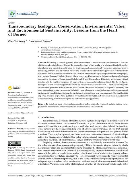 Transboundary Ecological Conservation, Environmental … - raincitystudios.com