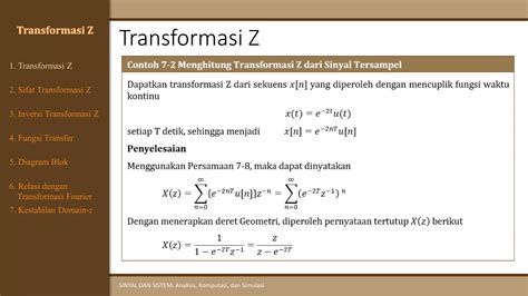 TRANSFORMASI Z || MATEMATIKA TEKNIK LANJUT - wintechmobiles.com