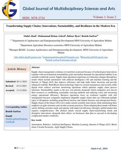 Transforming Supply Chains: Innovations, Sustainability, AND ... - Neliti - raincitystudios.com