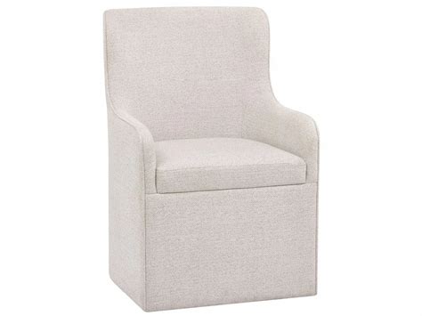Transitional Upholstered Arm Chair with Casters - balustradellc