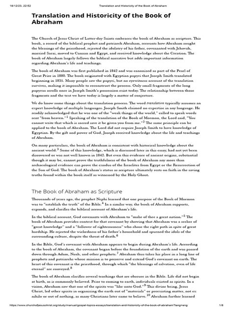 Translation and Historicity of the Book of Abraham - muktibox.com