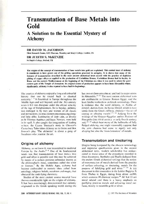 Transmutation of base metals to gold - Big Chemical Encyclopedia - balustradellc
