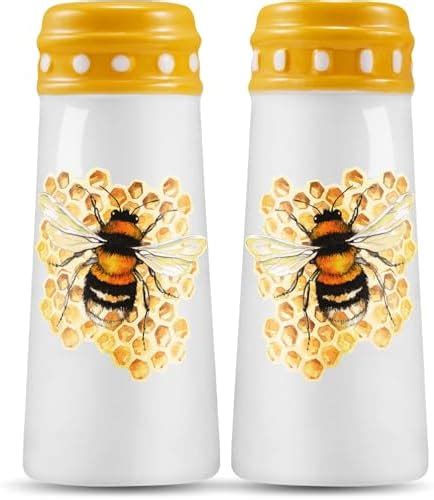 Transpac Honey Bee Salt & Pepper Shakers Set of 2 - Spring Ceramic … - muktibox.com