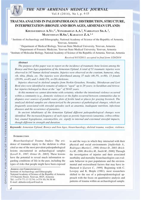 Trauma analysis in paleopathology | Scilit - wintechmobiles.com