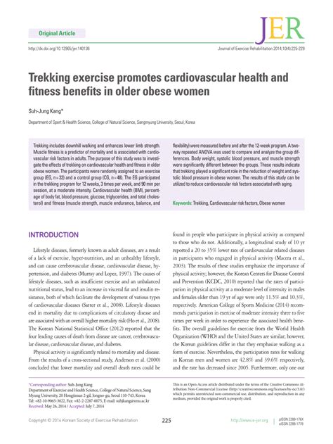 Trekking exercise promotes cardiovascular health and fitness benefits ... - balustradellc