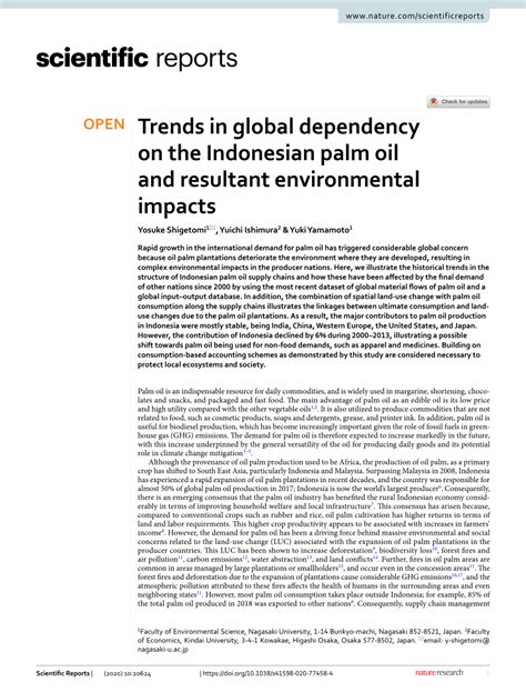 Trends in global dependency on the Indonesian palm oil and resultant ... - wintechmobiles.com