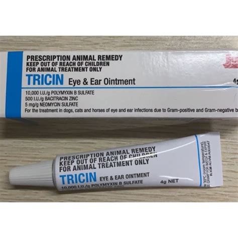 TRICIN EAR & EYE OINTMENT - theanimalpharmacy.com.au