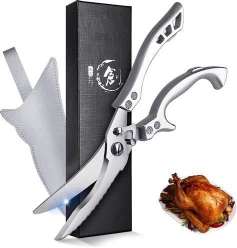 Trifecta Poultry Shears - Spring Loaded Chicken Bone Scissors - raincitystudios.com