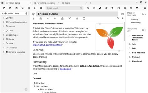 Trilium Notes - GitHub - balustradellc