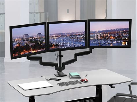 Triple Monitor Mounts & Arms | 3 Monitor Desk Mount … - balustradellc