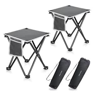 TRIPLE TREE Folding Stool, 2-Pack Portable Camping …