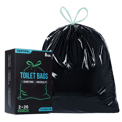 TRIPTIPS Portable Toilet Bags Drawstring 8 Gallon Camping Toilet Bags ... - balustradellc
