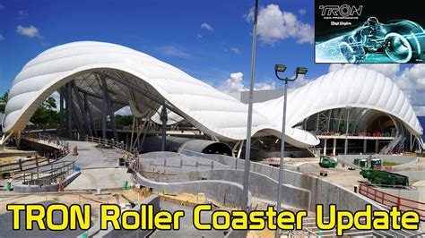 TRON Lightcycle Run Roller Coaster Construction Update - YouTube