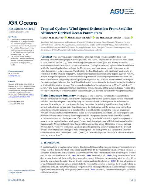 Tropical Cyclone Wind Speed Estimation From Satellite … - raincitystudios.com