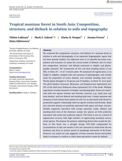 Tropical montane forest in South Asia: Composition, … - raincitystudios.com