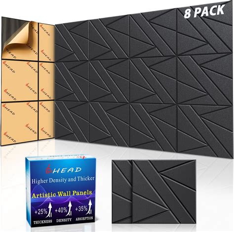 TRUE NORTH Acoustic Foam Panels 12 Pack w/Adhesive - (1"& 2 - balustradellc