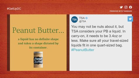 TSA confirms stance on peanut butter travel restrictions