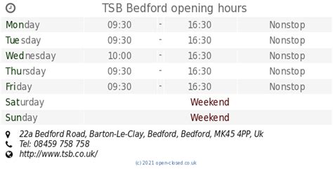 TSB Bank in Bedford – Opening times & address