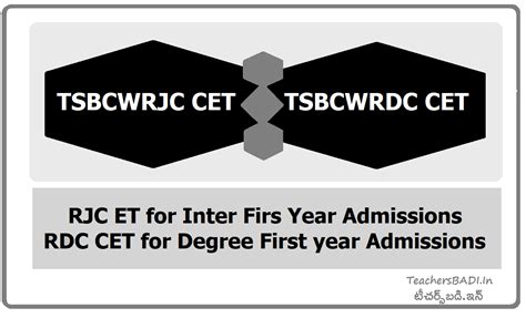 TSBCWRDC CET Online Application 2024 for TS BC Welfare RDC …