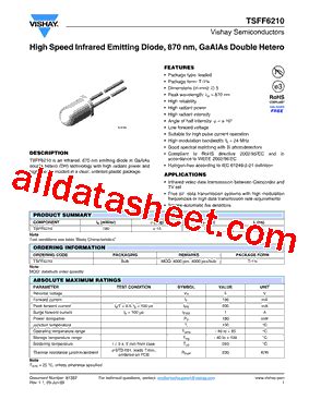 TSFF6210 Vishay Semiconductors Mouser India