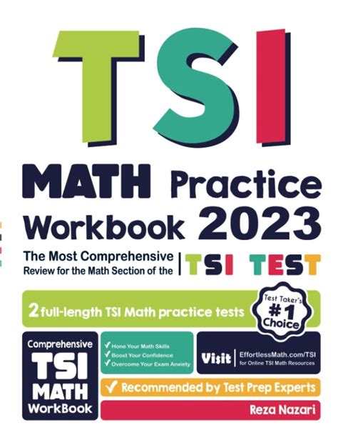 TSI Math Practice Workbook The Most Comprehensive Review for the Math