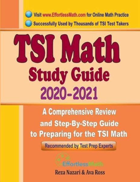 TSI Math Study Guide 2020 2021 A Comprehensive Review and StepBy