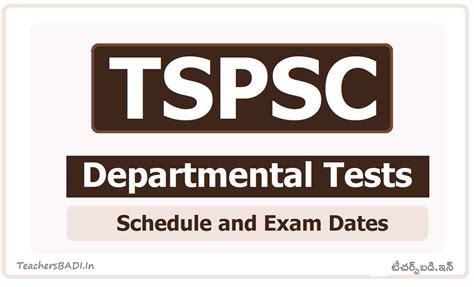 TSPSC Departmental Test Notification 2024 May Session