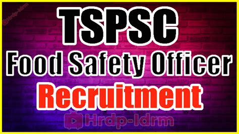 TSPSC Food Safety Officer Recruitment 2024 - Result Out, Certificate